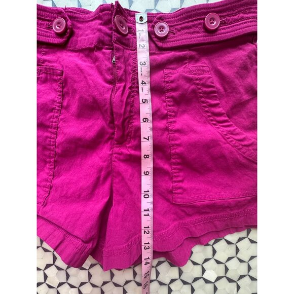 Maeve By Anthropologie Womens Pink Button-Detail Shorts Size 8 - Picture 5 of 7